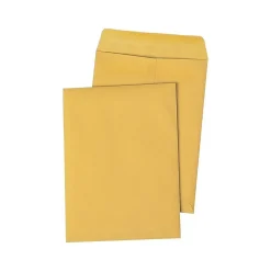 Quality Park Redi-Seal Kraft Catalog Envelopes, 9" x 12", Brown Kraft, 100/Box (QUA43567)