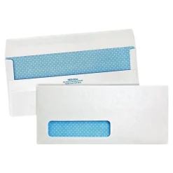 Quality Park Redi-Seal Security Tinted #10 Window Envelope, 4 1/8" x 9 1/2", White Wove, 500/Box (21418)