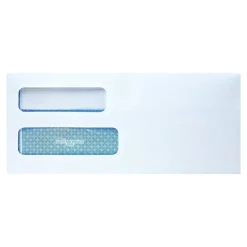 Quality Park Redi-Seal Security Tinted #10 Double Window Envelopes, 4 1/8" x 9 1/2", White, 500/Box (QUA24559)