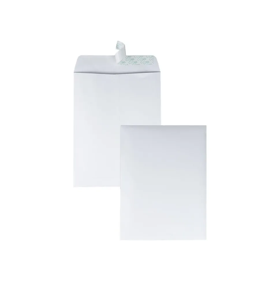 Quality Park Redi-Strip Catalog Envelopes, 9.5" x 12.5", White Wove, 100/Box (QUA44682)