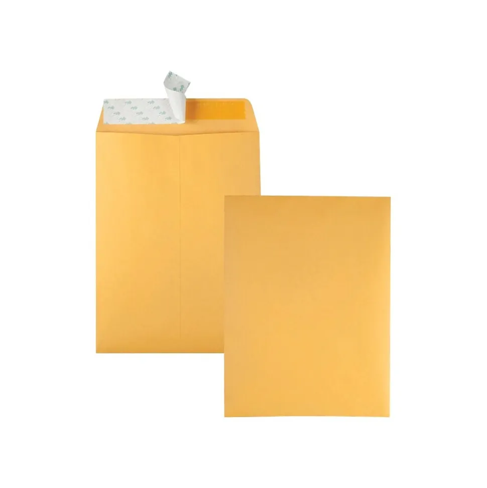 Quality Park Redi-Strip Kraft Catalog Envelopes, 9" x 12", Brown Kraft, 100/Box (QUA44562)