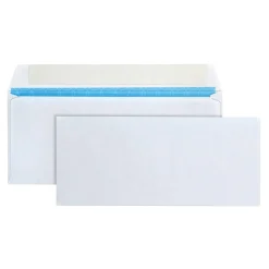 Quality Park Redi-Strip Security Tinted #10 Treated Business Envelopes, 4 1/8" x 9 1/2", White Wove, 500/Box