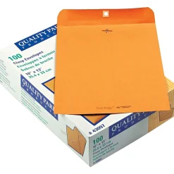 Quality Park Ridge Clasp Catalog Envelope, 10" x 13", Kraft, 100/Box (43097)