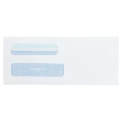 Quality Park Self Seal Security Tinted #8 5/8 Double Window Envelope 3 5/8" x 8 5/8", White, 500/Box (QUA24539)