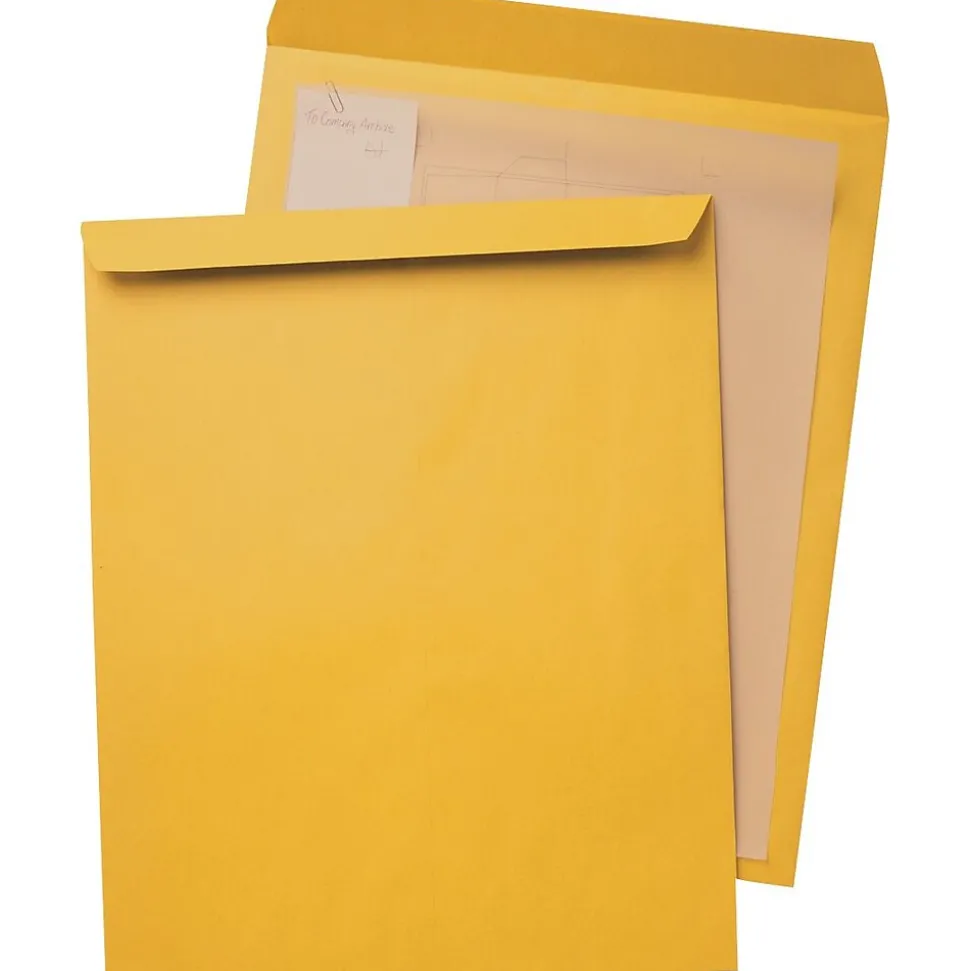 Quality Park Unsealed Kraft Catalog Envelope, 22" x 17", Kraft, 25/Box (42356)