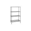 Quantum Storage Systems Wire Starter Kit 4-Shelf Metal Unit, 36"W, Chrome (WR74-2436C)