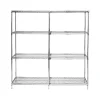 Quantum Storage Systems Wire Add-on Kit 4-Shelf Metal Unit, 72"W, Chrome (AD74-2472C)