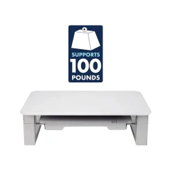 Quartet Adjustable Riser with Dry-Erase Board, White (Q090GMRW01)