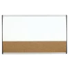 Quartet Arc Cubicle Cork & Dry Erase Whiteboard, Aluminum Frame, 2.5' x 1.5' (ARCCB3018)