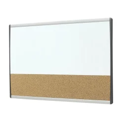 Quartet Arc Cubicle Cork & Dry Erase Whiteboard, Aluminum Frame, 2.5' x 1.5' (ARCCB3018)