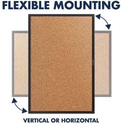 Quartet Classic Cork Bulletin Board, Black Frame, 2'W x 1.5'H (2301B)