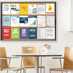 Quartet Cork Bulletin Board, Aluminum Frame, 5' x 3' (EISC3956)