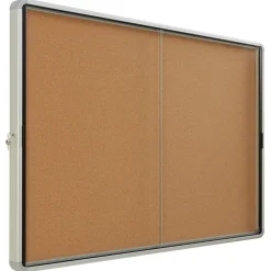 Quartet Cork Bulletin Board, Aluminum Frame, 5' x 3' (EISC3956)