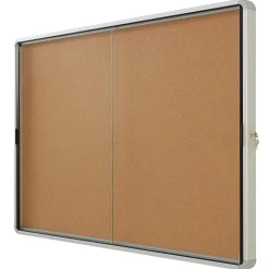 Quartet Cork Bulletin Board, Aluminum Frame, 5' x 3' (EISC3956)