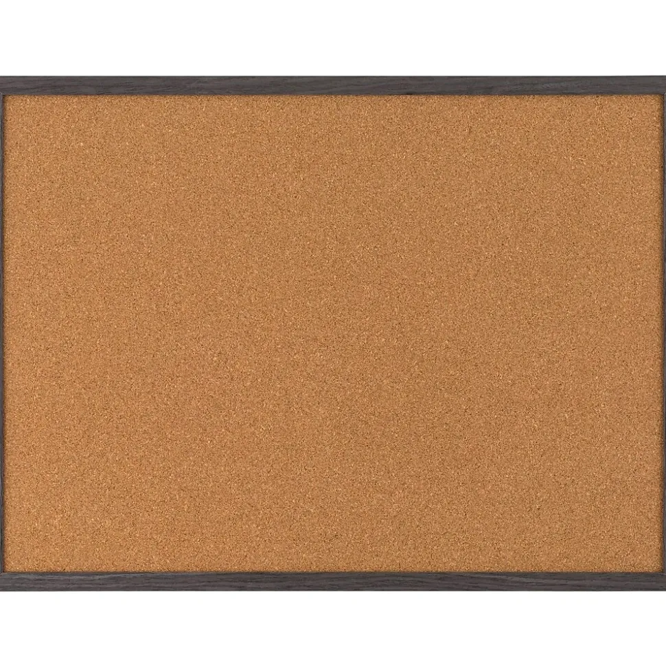 Quartet Cork Bulletin Board, Gray Frame, 2' x 1.5' (Q192317W00-STPR)