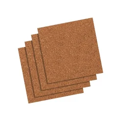 Quartet Cork Bulletin Boards, Frameless, 1'H x 1'W (102)
