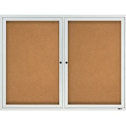 Quartet Cork Enclosed Board, Aluminum Frame, 3'H x 4'W (2364)