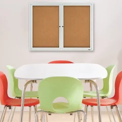 Quartet Cork Enclosed Board, Aluminum Frame, 3'H x 4'W (2364)