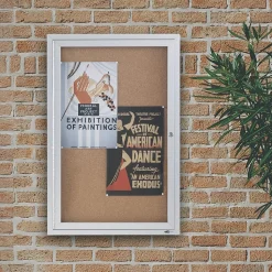 Quartet Cork Enclosed Bulletin Board, Aluminum Frame, 3'H x 2'W (2363)