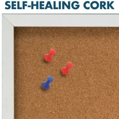 Quartet Cork Enclosed Bulletin Board, Aluminum Frame, 3'H x 6'W (2366)