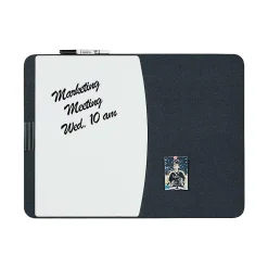 Quartet Designer Tack & Write Combination Dry-Erase Whiteboard, Plastic Frame, 3' x 2' (06545BK)