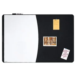 Quartet Designer Tack & Write Combination Dry-Erase Whiteboard, Plastic Frame, 3' x 2' (06545BK)