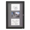 Quartet Fabric Enclosed Bulletin Board, Graphite Frame, 3'H x 2'W (2363L)