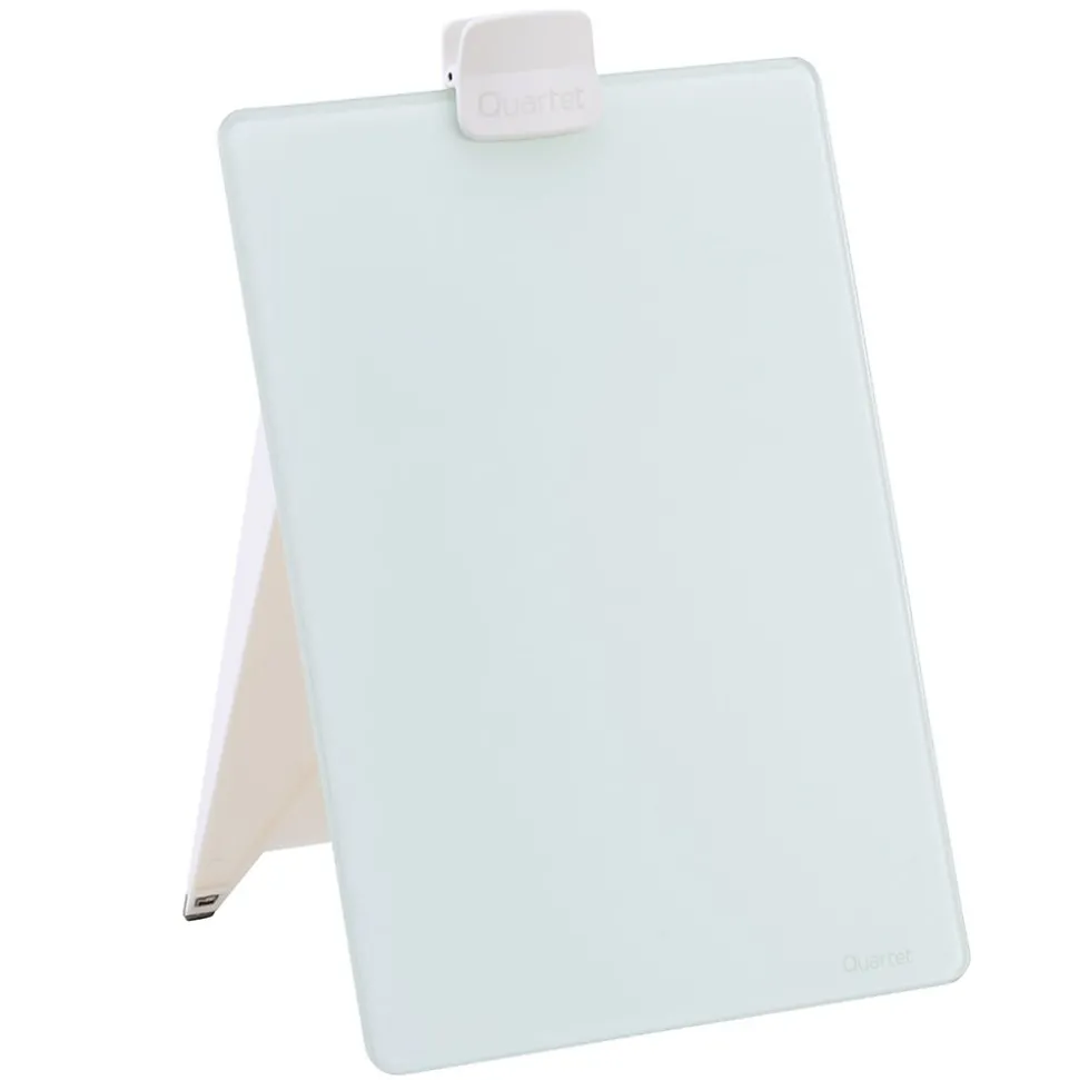 Quartet Glass Dry-Erase Desktop Easel, White Surface, Frameless, 9"W x 11"H (GDE119)