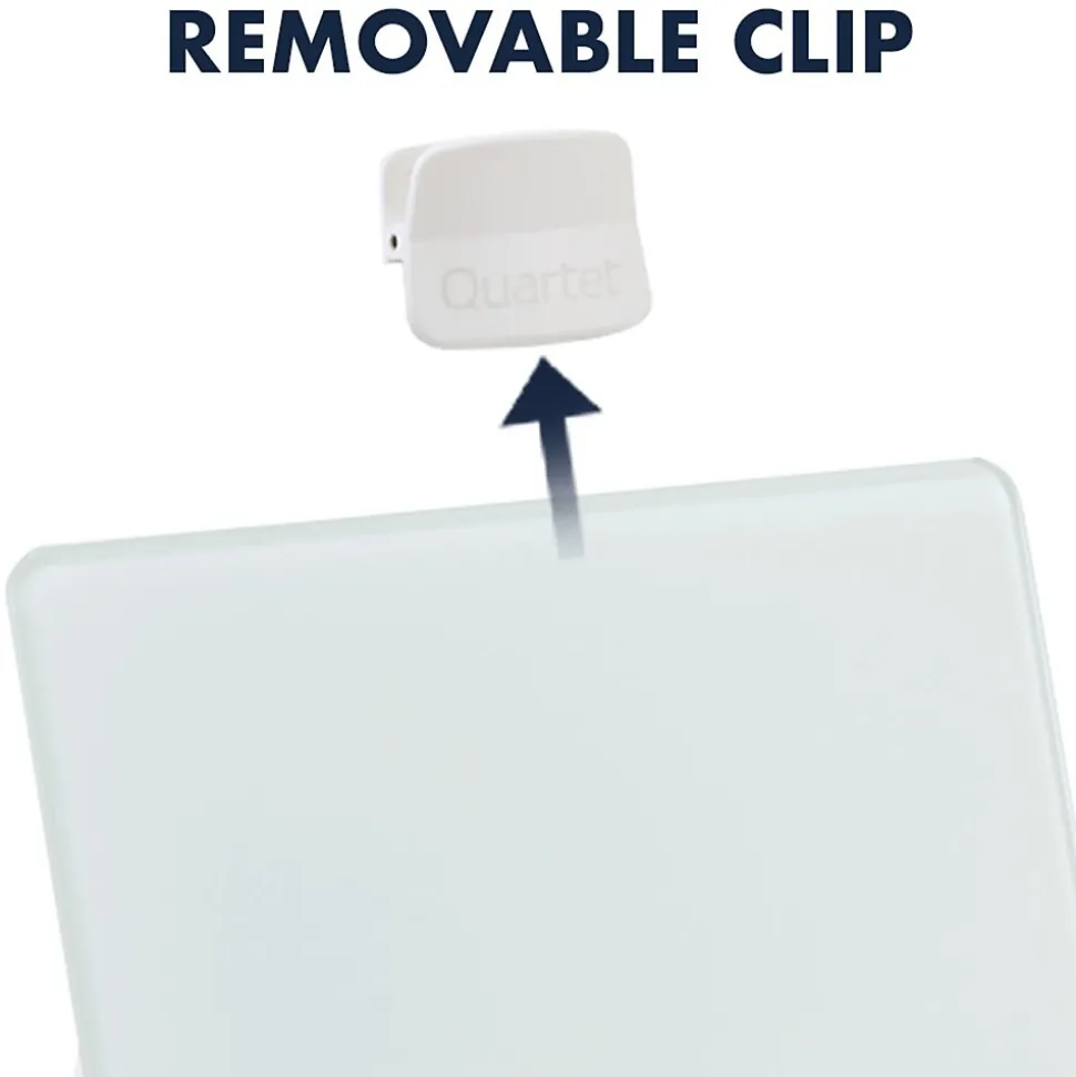 Quartet Glass Dry-Erase Desktop Easel, White Surface, Frameless, 9"W x 11"H (GDE119)