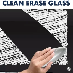 Quartet Infinity Magnetic Glass Dry-Erase Whiteboard, Black, 3' x 2' (G3624B)