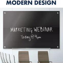 Quartet Infinity Magnetic Glass Dry-Erase Whiteboard, Black, 8' x 4' (G9648B)