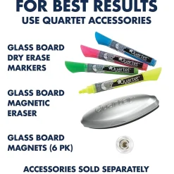 Quartet Infinity Magnetic Glass Dry-Erase Whiteboard, Black, 8' x 4' (G9648B)