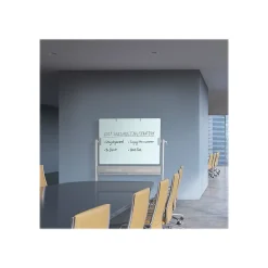 Quartet Infinity Magnetic Glass Dry-Erase Mobile Presentation Whiteboard Easel, Silver Base, 3' x 4' (ECM43G)