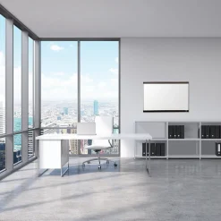 Quartet Magnetic Dry-Erase Whiteboard, Mahogany Finish and Aluminum Frame, 2' x 3'