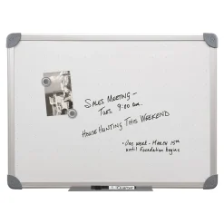 Quartet Magnetic Painted Steel Dry-Erase Whiteboard, Metal Frame, 17