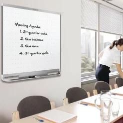 Quartet Prestige 2 Total Erase Dry-Erase Whiteboard, Aluminum Frame, 8' x 4' (TEM548A)