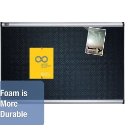 Quartet Prestige Foam Bulletin Board, Aluminum Frame, 2'H x 3'W (QTB343A)
