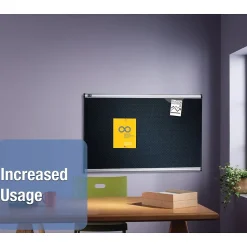 Quartet Prestige Foam Bulletin Board, Aluminum Frame, 4'H x 6'W (B347A)