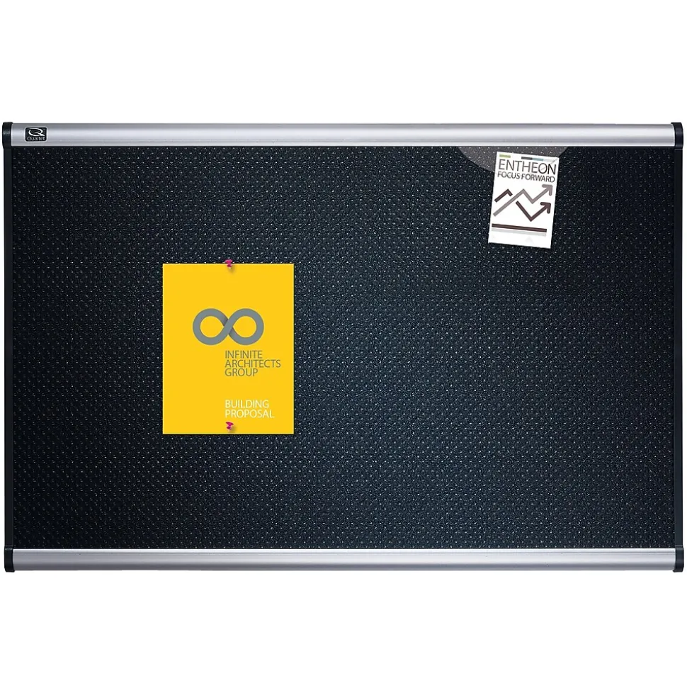 Quartet Prestige Foam Bulletin Board, Aluminum Frame, 4'H x 6'W (B347A)