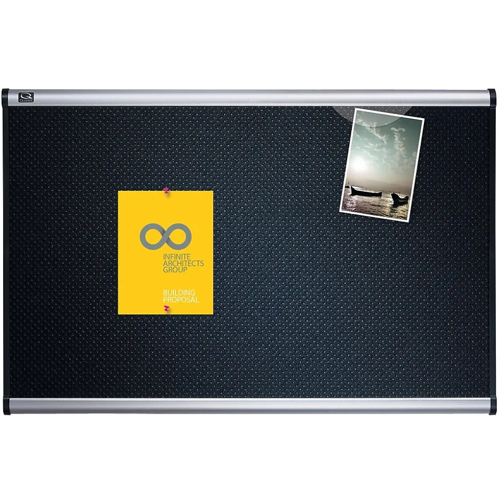Quartet Prestige Foam Bulletin Board, Aluminum Frame, 4'H x 6'W (B347A)