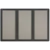 Quartet Radius Fabric Enclosed Bulletin Board, Graphite Frame, 4'H x 6'W (2367L)