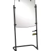 Quartet® Silhouette® Total Erase® Easel, Whiteboard/Flipchart, Black Frame, 75"H