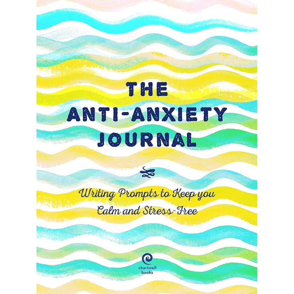 Quarto Anti-Anxiety Prompt Guided Journal, 6" x 8.42", College Ruled, Blue, 204 Pages (9780785839637)