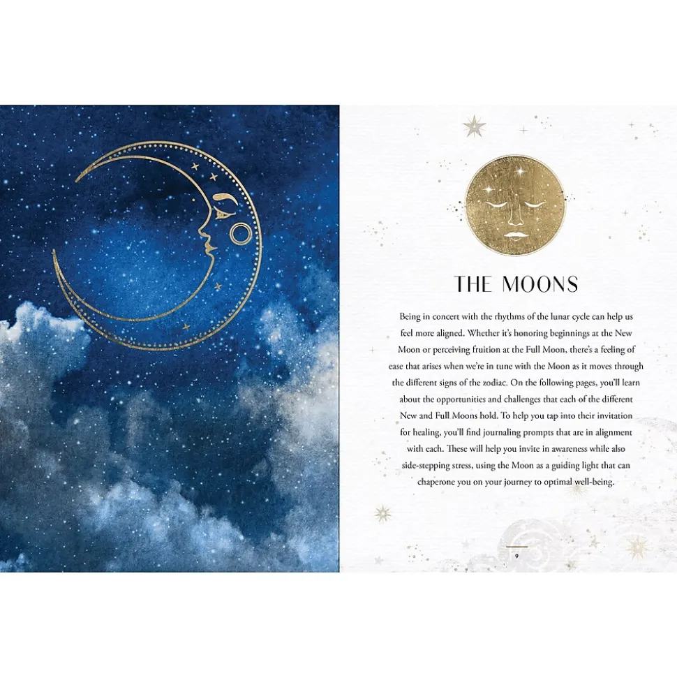 Quarto Astrological Wellness & Spirituality Guided Journal, Hardcover, 6.27" x 8.25", College Ruled, Purple, 160 Pages