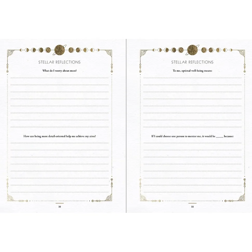 Quarto Astrological Wellness & Spirituality Guided Journal, Hardcover, 6.27" x 8.25", College Ruled, Purple, 160 Pages