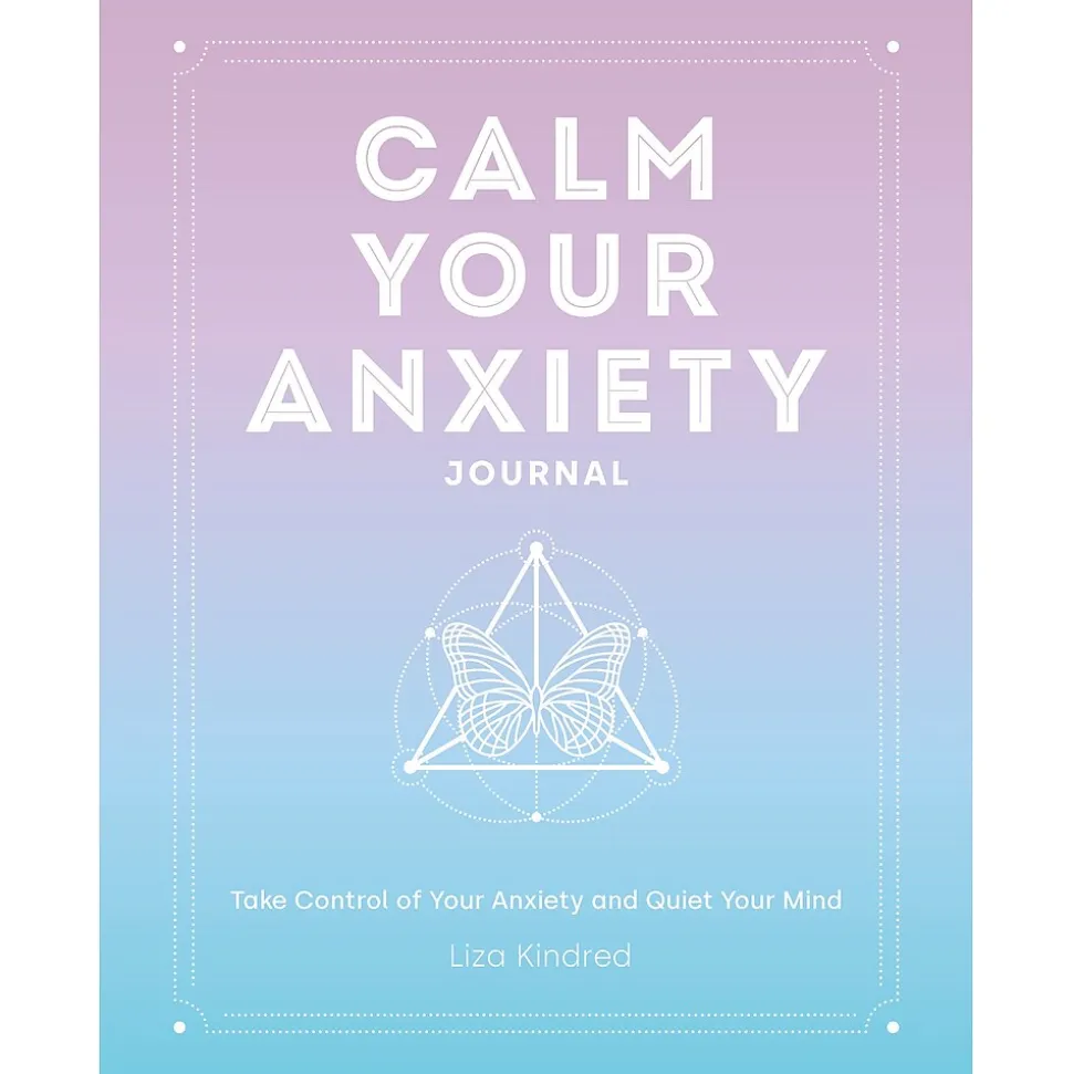 Quarto Calm Your Anxiety Guided Journal, Hardcover, 6.27" x 8.25", College Ruled, Blue, 160 Pages (9781631068157)