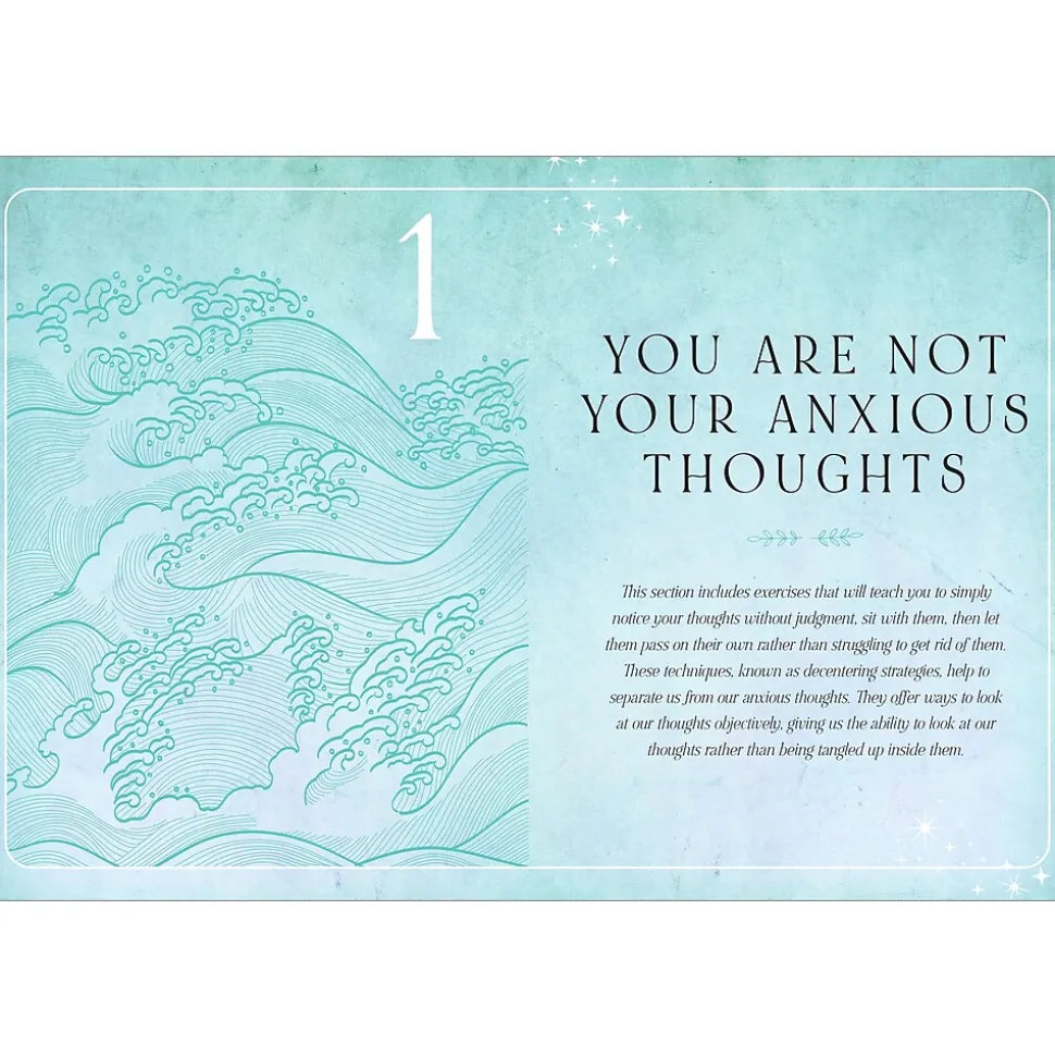 Quarto Find Your Calm Anxiety Guided Journal, 6.7" x 9", College Ruled, Green, 160 Pages (152996)