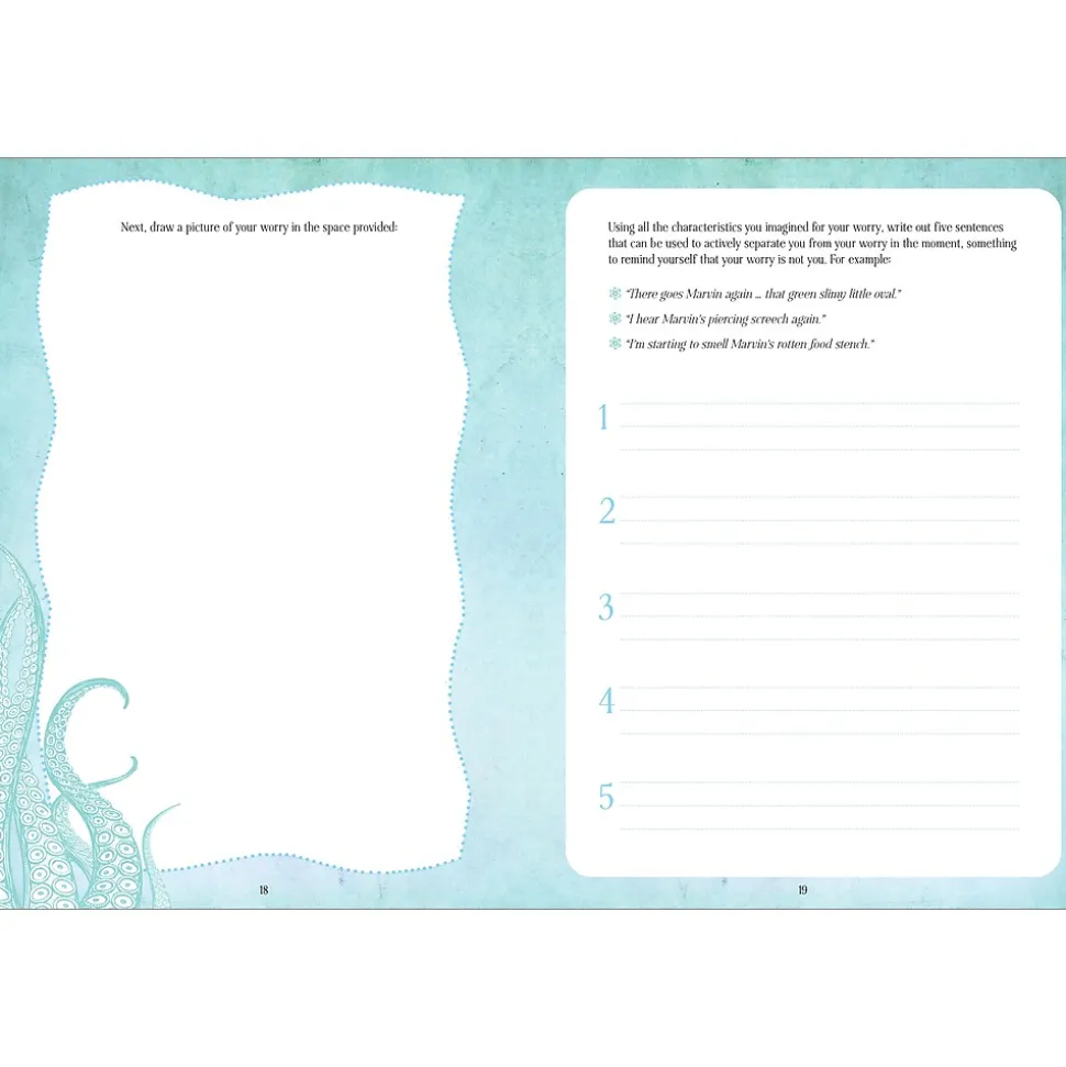 Quarto Find Your Calm Anxiety Guided Journal, 6.7" x 9", College Ruled, Green, 160 Pages (152996)