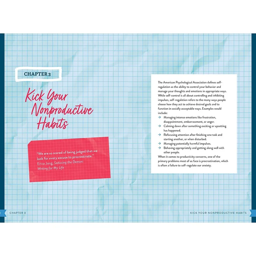 Quarto 5-Minute Productivity Guided Journal, 6.30" x 8.27", College Ruled, White, 192 Pages (9780785842057)