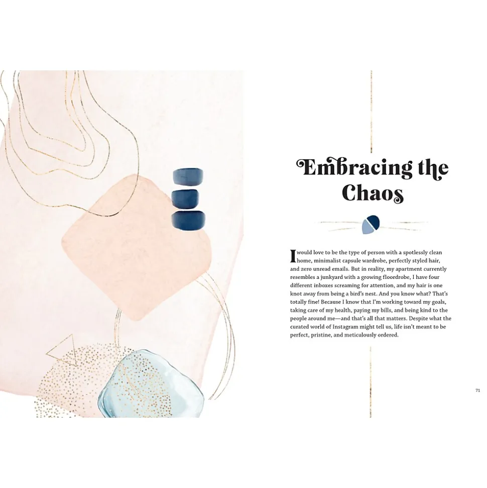 Quarto Progress Over Perfection Productivity Guided Journal, 6.65" x 9", College Ruled, Blush, 160 Pages (9781631068652)